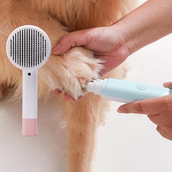 Vestuário para cães, gato, para animais de estimação, lixa elétrica de unhas e depilação, pente massageador, máquina multifuncional, aparador, escova de cuidados