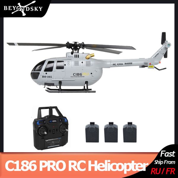 ElectricRC Самолет C186 Pro RC Helicopter 2.4G 4 Канал 4 пропеллеры 6 Электронный гироскоп оси для стабилизации дистанционного управления RC Toys 230807