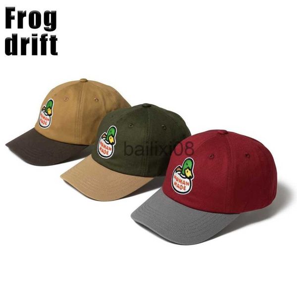 Bola Caps Frog drift Nova Moda Melhor Qualidade Street Pato Humano Mallard Bordado Emenda Snapbk Boné de Beisebol chapéu J230807