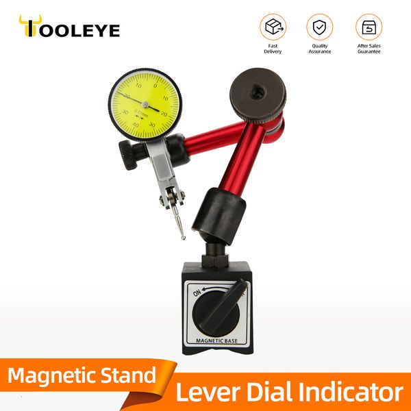 Gauges Lever Dial Indicator Magnetic Holder Measuring Probes Indicator Stand Magnetic Base Comparator Watch Tools Micrometer Dial Gauge 230807