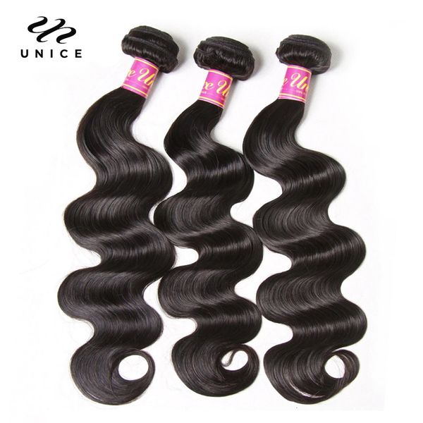 Perucas de renda UNICE 30 Polegadas Corpo Onda Pacotes de Cabelo Virgem Brasileiro Cor Natural 100 Tecido Humano 1 3 4 pçs para Mulheres Americanas Africanas 230807