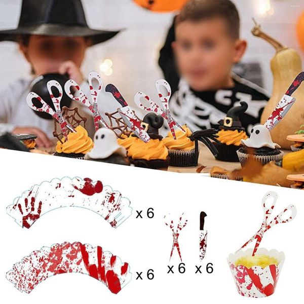 Party Dekoration Halloween Blut Hand Kuchen herum und die Karte für Nacht liefert L5