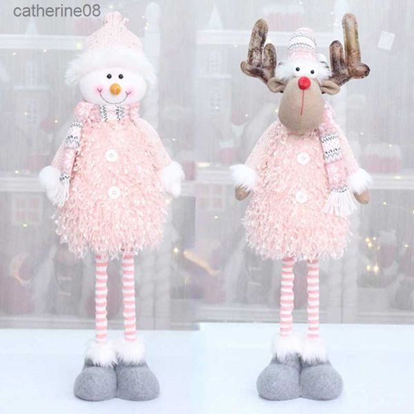 66 cm boneco de neve rosa bonecos de pelúcia brinquedo de pelúcia decoração de natal festival presente para crianças aniversário ano novo enfeites para casa l230621