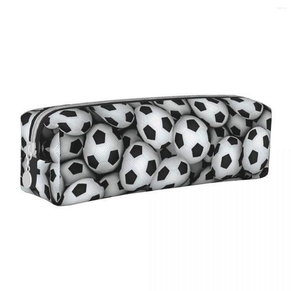 Lindas Bolas de Futebol Estojo de Lápis Jogo de Jogo Esportivo Estojo de Canetas Caixa de Canetas para Estudantes Grandes Bolsas de Armazenamento Material Escolar Presente Artigos de Papelaria