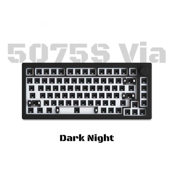 AKKO 5075S Özel RGB arkadan aydınlatmalı 3/5-pimli Hotswap Mekanik Oyun Klavyesi 75 Knob Barebone Klavye HKD230808