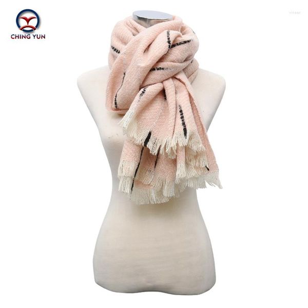 Cachecóis Outono Inverno Moda Feminina Longo Monocromático Tingimento Xales Cachecóis Cachecóis Casuais para Senhoras Quente Muffler Cor Brilhante