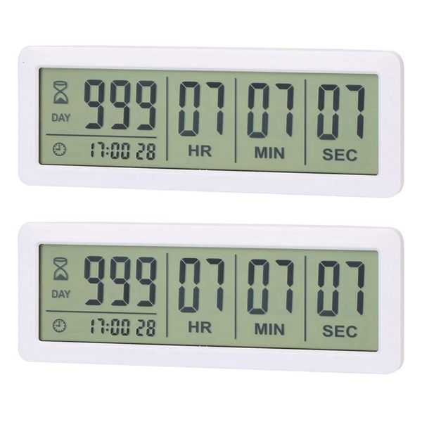 Кухонные таймеры 2x Big Digital Dayddown Days Timer Clock - 999 дней, отсчитайте таймер часов для выпускной лаборатории кухня белая 230808