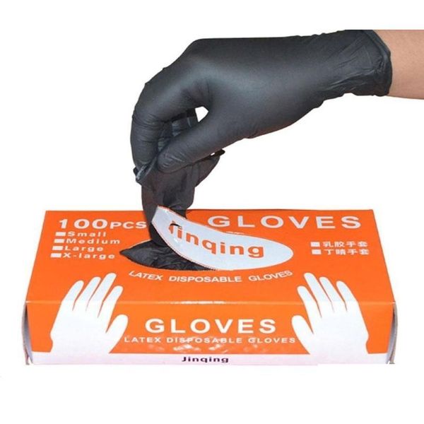 Очистки перчатки 100unitcaja нитрил черный одноразовый в качестве амбидекстренного осьминога для Hogar Industrial Использование Latex Glove Tattoos 201207 Dro dhu9c