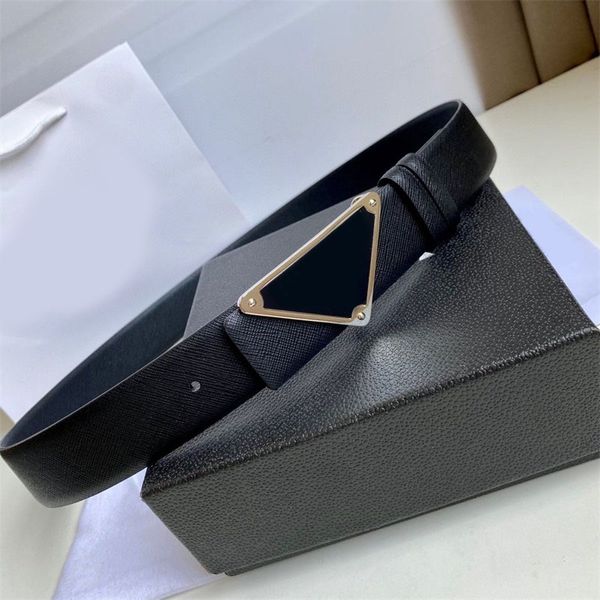 Black Ceinture for Woman Designer Triangle Metal Buckle Fashion Welband Classal Lady Belt Formal Mens Red White Street Jeans Decoration YD017