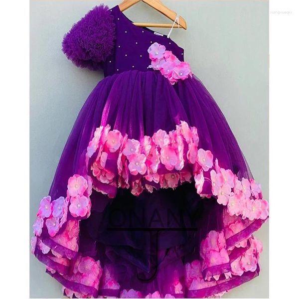 Vestidos para meninas JONANY Perspective Flower Dress 3D Blossom Princess Custom Made Droping Primeira Comunhão Vestidos Aniversário