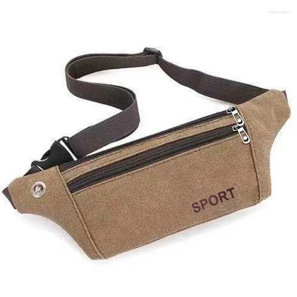 Bolsas de cintura Bolsas masculinas de lona Esportes ao ar livre Bolsa de montanhismo Fitness Corrida Peitoral Ultrafino Ultraleve Celular