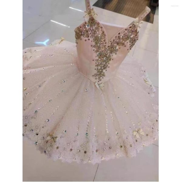 Stage Wear Pink Ballet Dress TUTU Professional Custom High-end Fairy Doll Dance Bambini Performance per adulti Donne