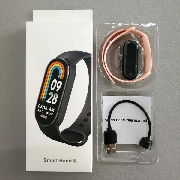 pulseira inteligente medidor de exercício passo bluetooth frequência cardíaca pressão arterial oxigênio no sangue monitoramento de saúde pulseira de exercício estoque de fábrica