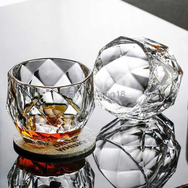 4/2pcs Salloping Horse Whiskey Glasses Diamond Cut Phisky Prism Crystal старомодный стеклянный водка ТУМБЕР ЧИВАС WINE CUP Verre HKD230809