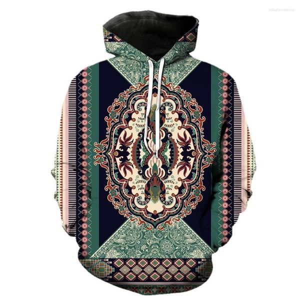 Erkek Hoodies Retro Ulusal Stil 3D Baskılı Komik Bahar Kaput Ceketleri 2023 Hip Hop Sokak Güzergahı Serin Sweatshirts