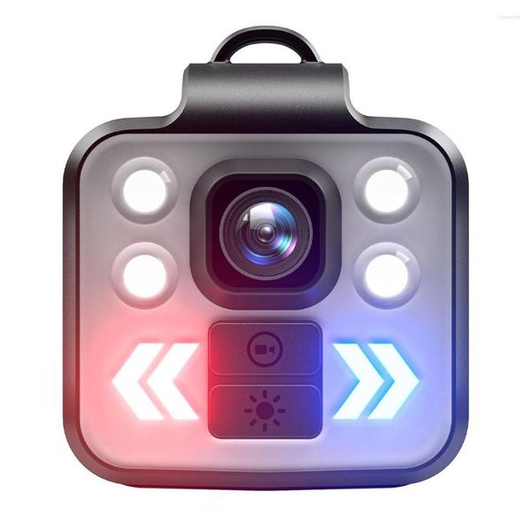 Videocamere Mini Body Camera Videoregistratore personale montato sulla testa Sport Visioni notturne a LED 1080P Cam indossabile per la casa all'aperto