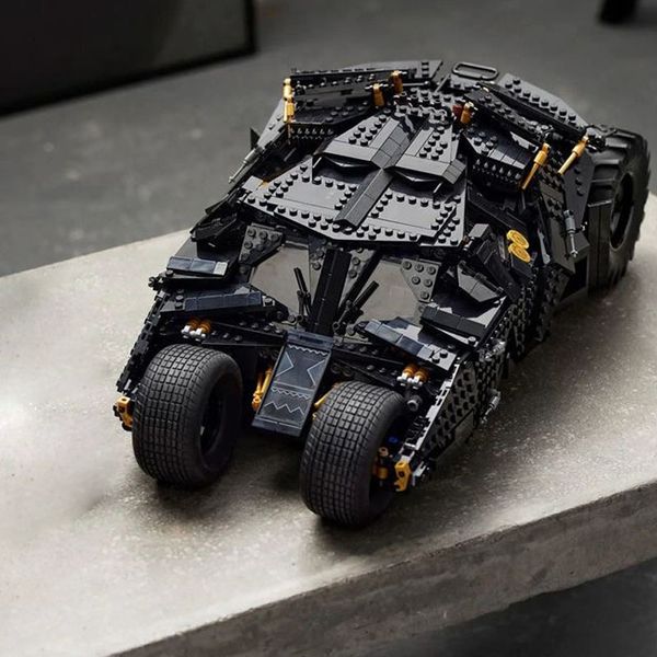 Blocks kompatibel 76240 Chariot Dark Knight Batmobile 2049 Stück Modellbausteine Spielzeug für Kinder Weihnachten Geburtstagsgeschenke 230809