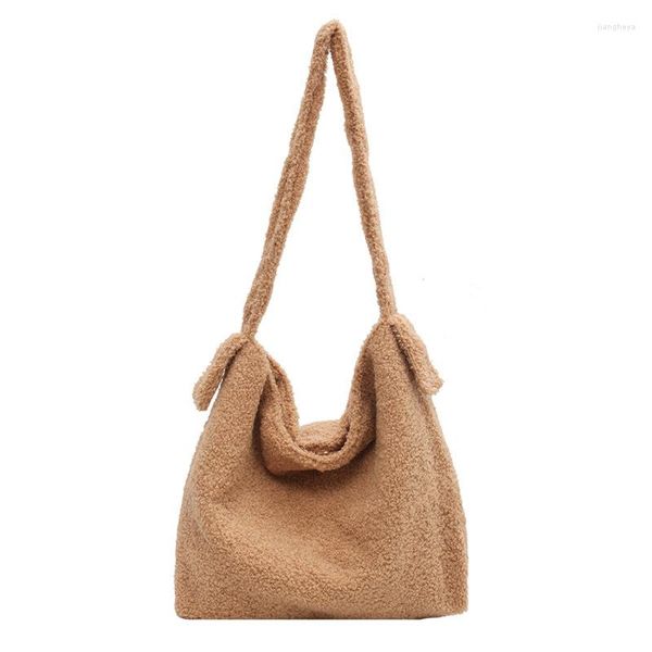 Borse da sera Borsa da donna Grande capacità Corea Giappone Moda Peluche Tote Messenger Crossbody Shoulder Luxury