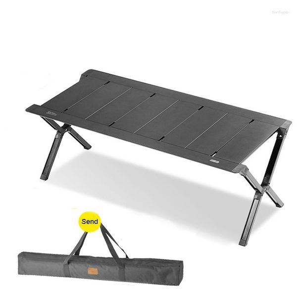 Camp Furniture Outdoor Tourist Klappbarer Campingtisch Tragbarer IGT Multifunktions-BBQ-Grill aus Aluminiumlegierung