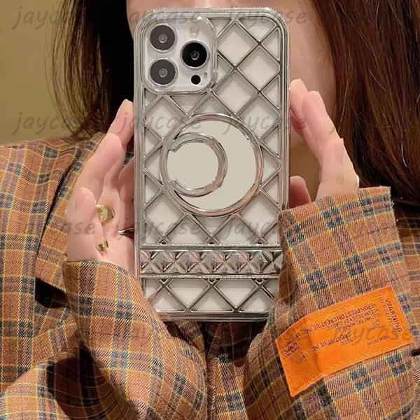 6 karışık marka içi boş mektuplar iPhone 14 için telefon kasası 13 12 11 Pro Max Case 3D Çiftler Telefon Kılıfları Moda Gümüş C Telefonlar Kapak