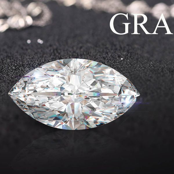 Loose Diamonds Real Marquise Cut Loak Gemstones 0,05CT до 5CT D Color VVS1 с GRA Sertifice Pass The Diamond Tester Lab Gem Stones 230808