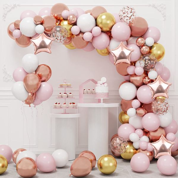 Outros Artigos para Festas de Eventos Macaron Balão Guirlanda Kit Arco 1º Decoração de Festa de Aniversário Balão de Aniversário de Casamento Chá de Bebê Confete Balão de Látex 230809