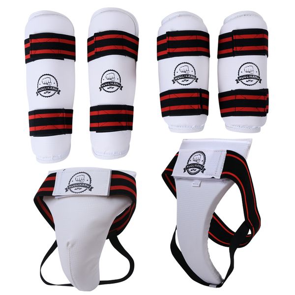 Schutzausrüstung Arm-/Schienbein-/Schrittschutz für Taekwondo, Karate, Kickboxen, Freikampf, MMA, Sanda, Muay Thai, Trainingsschutz, Zubehör-Set 230808