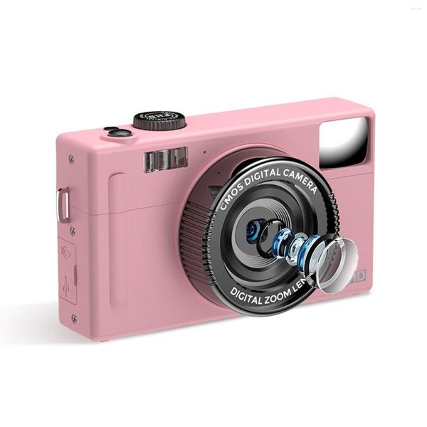 Fotocamere digitali Videocamera compatta 1080P Videocamera 48MP Schermo LCD TFT da 3,0 pollici Flash integrato per bambini Ragazzi Amici Regalo