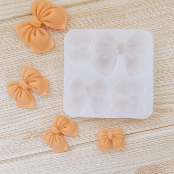 Stampi da forno 3D Bowknot Stampo in silicone Strumenti per decorare torte Fondente Cioccolato Cupcake Dessert Stampo da cucina Archi Stampi in resina epossidica