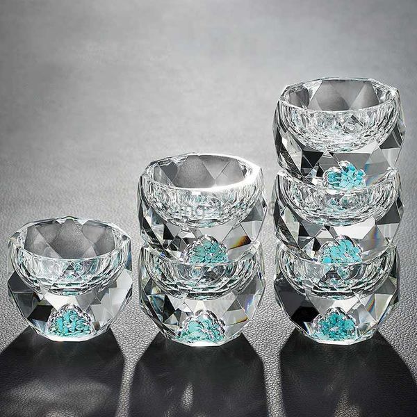 3/6 шт. 50 мл роскошные хрустальные бриллианты серии Shot Glanses Коктейль виски стеклянная чашка биркуазовый бокал бокал Стаканчик вино стеклянную посуду HKD230809