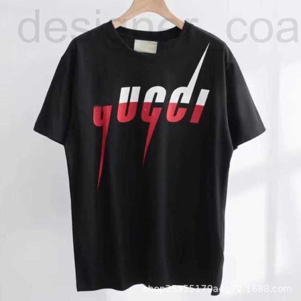 Designer de camisetas masculinas Versão correta g family t-shirt estampada com borda de manga curta masculina e feminina t-shirt casual mesma roupa da família Gu estilo vermelho 824I