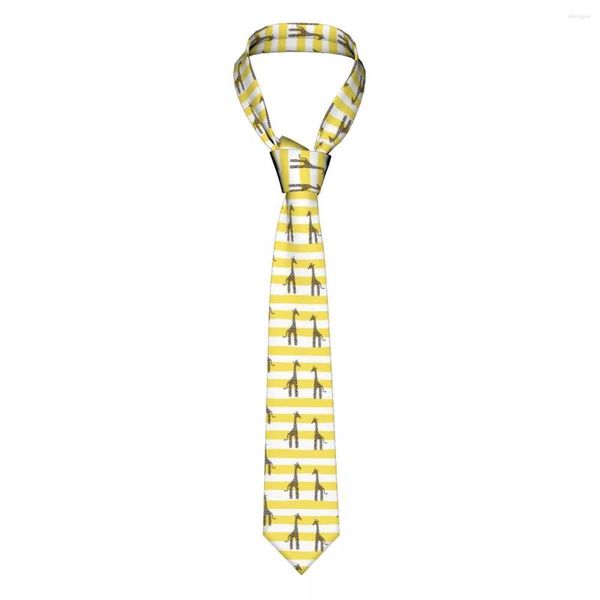 Papillini da cartone animato giraffa animali animali unisex poliestere unisex 8 cm giallo e bianco da uomo accessori classici di seta gravatas nodo