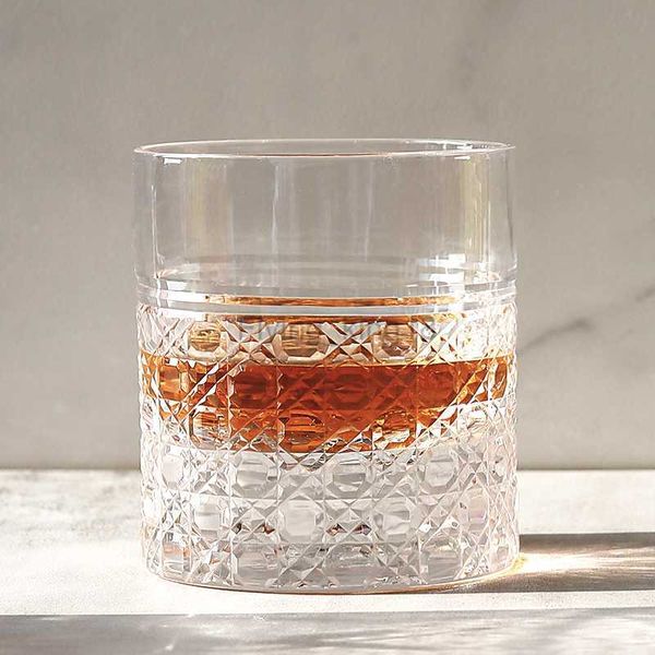 Edo Kiriko Bicchiere Bicchiere da whisky in cristallo dal design speciale per bicchiere da whisky Bourbon scozzese con confezione regalo 1PC HKD230809