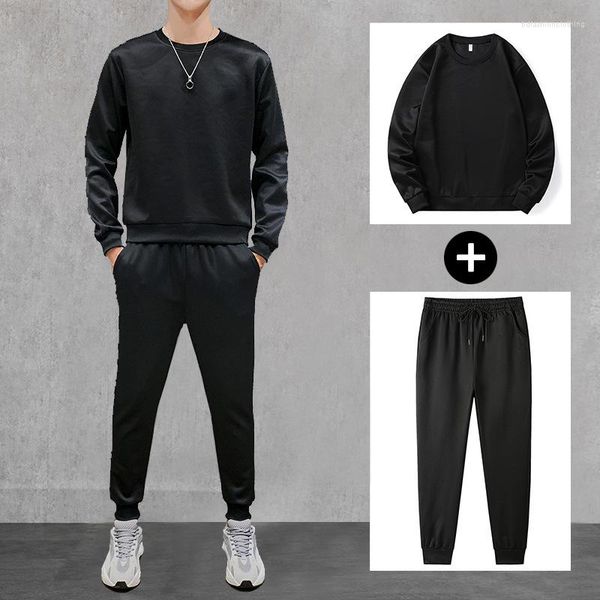 Moletons masculinos casuais roupas masculinas conjuntos de 2 peças agasalho para homens moletom com capuz pulôver calças esportivas ternos Ropa Hombre