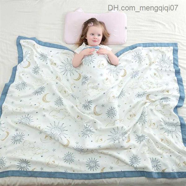 Coperte Swaddling 120x150cm Fibra di bambù a 4 strati e 6 strati a trama semplice coperta per neonati confezione neonato asciugamano doccia coperta per bambini Z230809