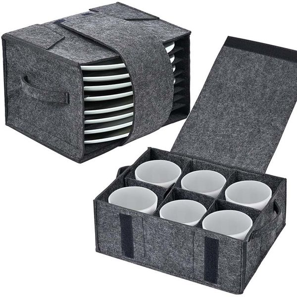 Обоснованные коробки кухня для хранения тарелки пакет пакета для хранения посуды для пикника для пикника