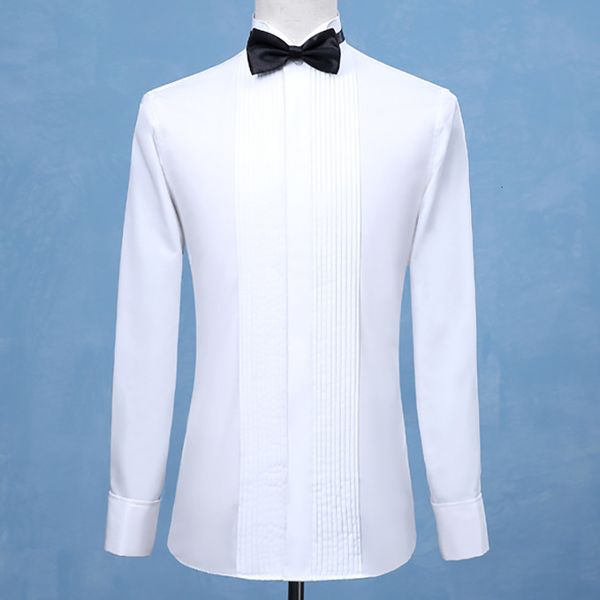 Camicie eleganti da uomo Moda Smoking da sposo Camicie Uomo Groomsmen Bianco Nero Rosso Uomo Camicie da sposa Occasioni formali Camicie da uomo Colletto a punta 230808