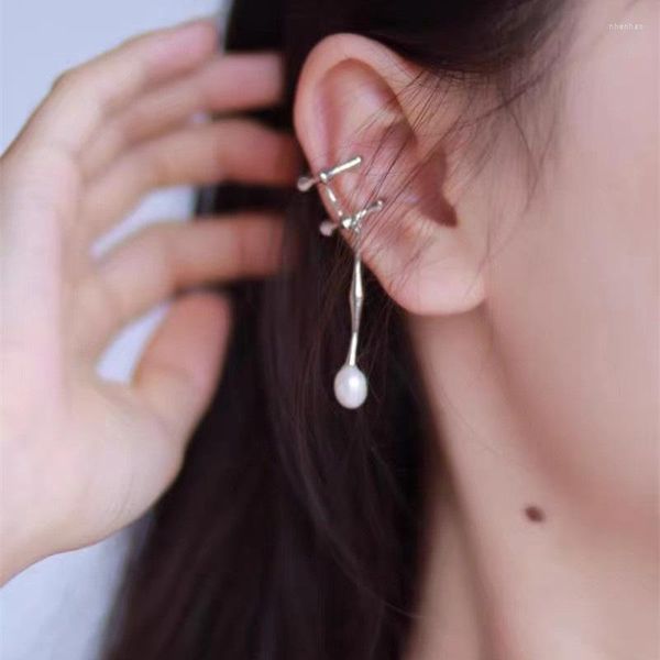 Baumeln Ohrringe Ohr-piercing Ohr Knochen Clip Metall Sinn Länge Perle Anhänger Persönlichkeit Retro Mode Weibliche Cochlear