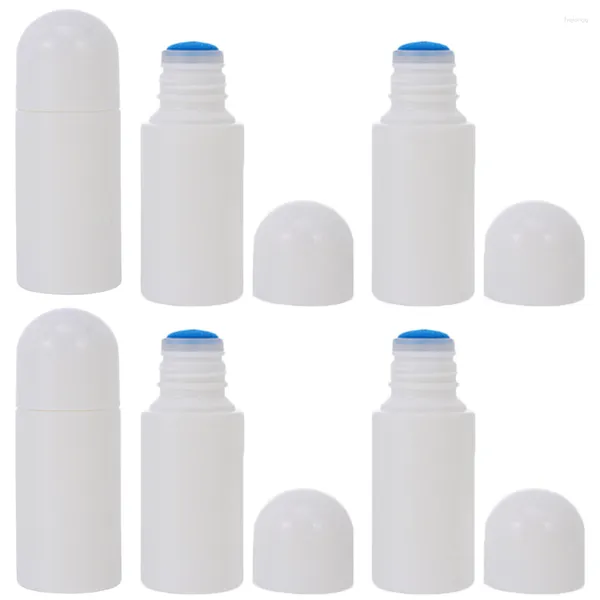 Bottiglie di stoccaggio 6 pezzi Contenitori da toilette Bottiglia di linimento in spugna Liquido Sotto testa piccola Applicatore vuoto Viaggio in abs bianco
