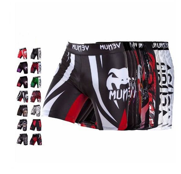 Shorts masculinos Roupas justas e de secagem rápida para boxe masculino Lutador de boxe tailandês