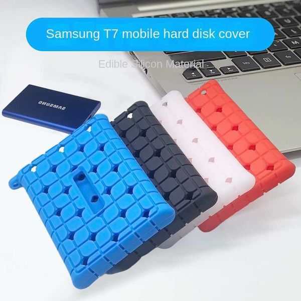 Samsung T7 Touch Mobile Solid State Drive T7 HDD Sleeve Silikon Kılıf HKD230809 için Koruyucu Kılıf