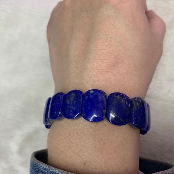 Strang Natürliche Lapis Lazuli Stein Perlen Armband Schmuck Armreif Für Frau Mann Geschenk Großhandel!