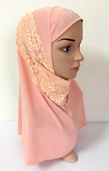 Cachecóis (12 peças/lote) Design Lace One Peice Cachecol muçulmano Hijab Pode escolher cores ML122