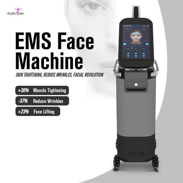 Mais recente EMS para tonificação facial máquina de tonificação muscular profissional reduz rugas rf lifting dispositivo de radiofrequência massageadores faciais personalizáveis