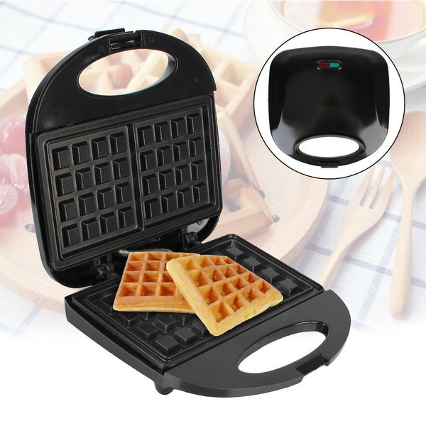 Moldes de cozimento Máquina de café da manhã Máquina elétrica de waffles Plugue da UE Ovo Bolo Forno Panela Utensílios de cozinha 750 W 230808