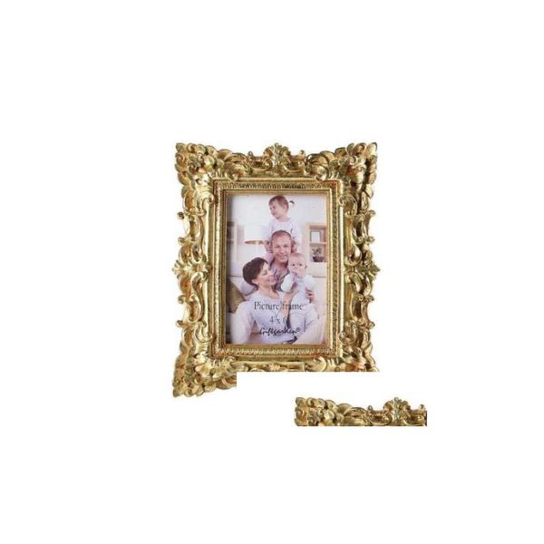 Рамки и молдинги Giftgarden 4x6 Vintage Po Gold Picture рама подарок домашний декор доставка доставка сад ремесла Dhebv