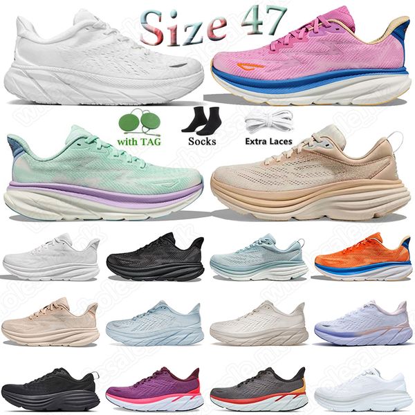 2023 One One Bondi 8 Laufschuhe Frauen Männer Cliftons 8 Clifton 9 8 Eierlikör verschieben Sand Bondi 8 freie Menschen leuchtende Meerblaue Sneakers Zeit zum Fliegen bi