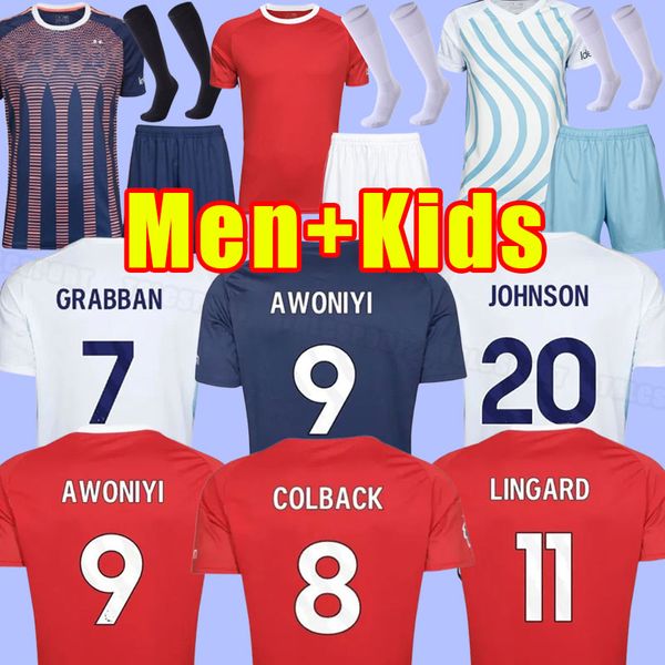 23 24 Nottingham GRABBAN Camisas de futebol Johnson Surridge 2023 2024 Floresta AMEOBI MIGHTEN KROVINOVIC Zinckernagel Yates Camisa de futebol Kit completo homens crianças meias