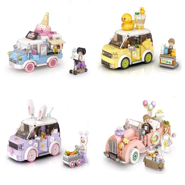 Outros Brinquedos Loz Mini Blocos de Construção Street Block Diy Assembly Puzzle Toy Cute Car Model Girls Christmas Decoration Gift 4207 4208 4209 4210 230809