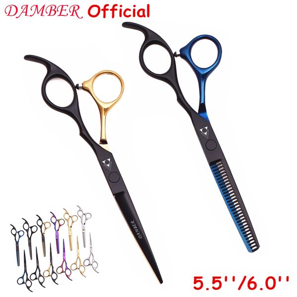 Forbici Cesoie Capelli 5 5 6 0 Parrucchiere professionale Assottigliamento Set di forbici da barbiere Taglio 440C Acciaio giapponese 888 230809